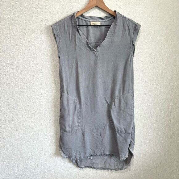 Cloth & Stone Women's XS Grey Casual Sleeveless Dress Boho Minimal Tencel - Picture 1 of 12